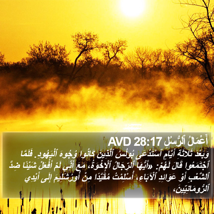 أَعْمَالُ ٱلرُّسُلِ 28:17 AVD Bible Study