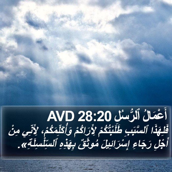 أَعْمَالُ ٱلرُّسُلِ 28:20 AVD Bible Study