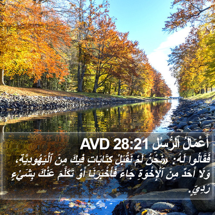 أَعْمَالُ ٱلرُّسُلِ 28:21 AVD Bible Study