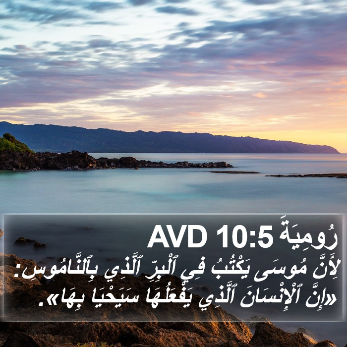 رُومِيَةَ 10:5 AVD Bible Study