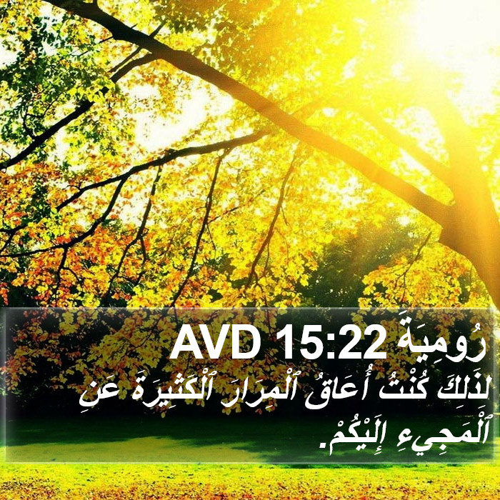 رُومِيَةَ 15:22 AVD Bible Study