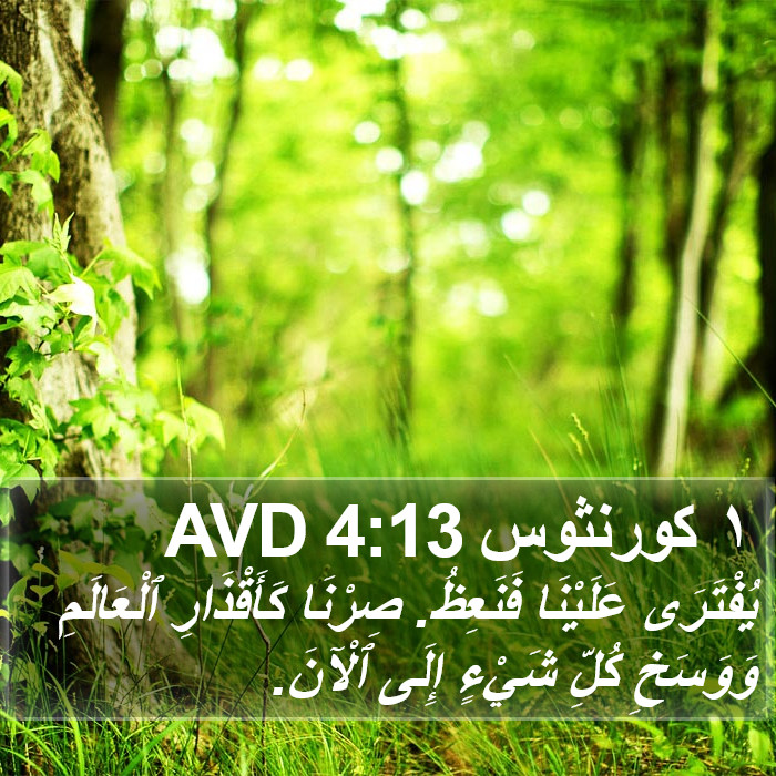 ١ كورنثوس 4:13 AVD Bible Study