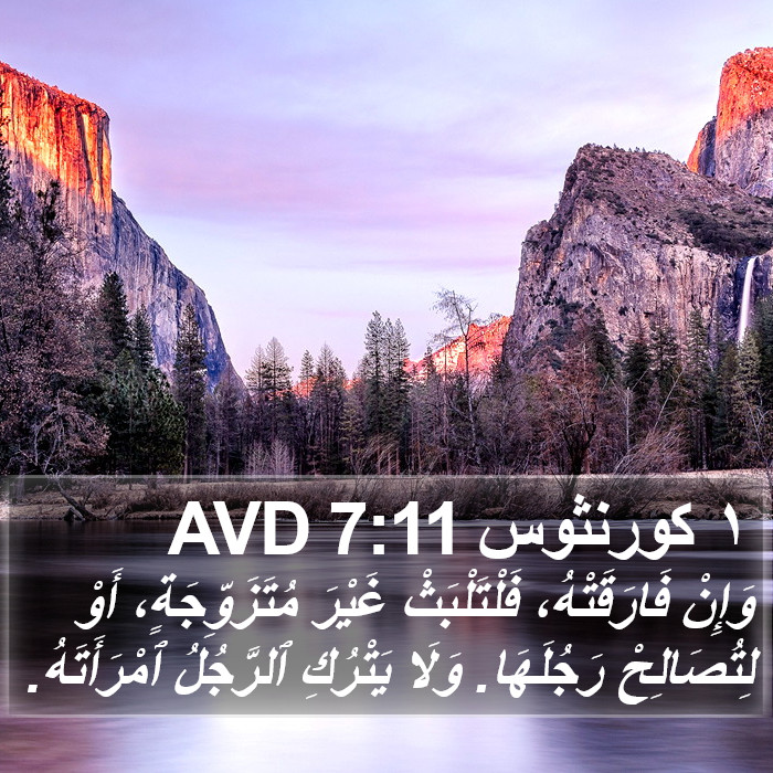 ١ كورنثوس 7:11 AVD Bible Study