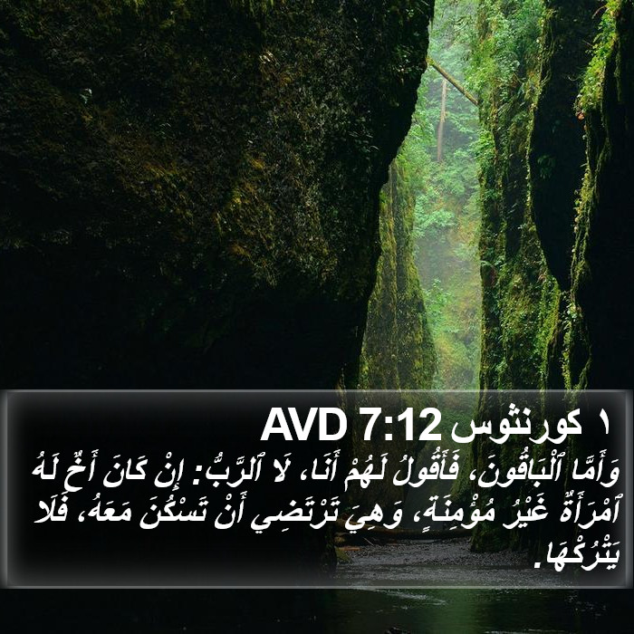 ١ كورنثوس 7:12 AVD Bible Study
