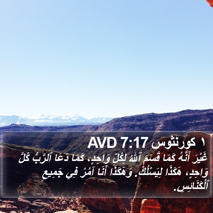 ١ كورنثوس 7:17 AVD Bible Study