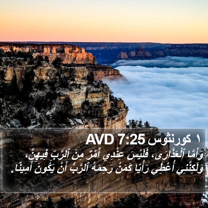 ١ كورنثوس 7:25 AVD Bible Study