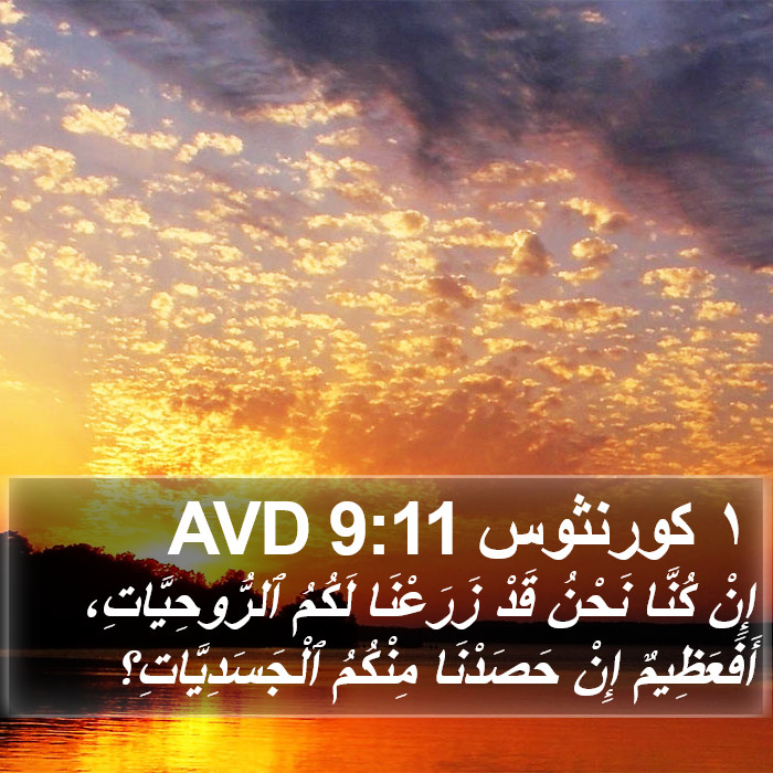 ١ كورنثوس 9:11 AVD Bible Study