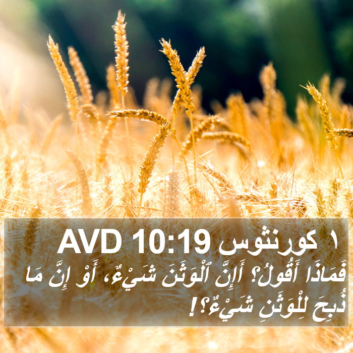 ١ كورنثوس 10:19 AVD Bible Study