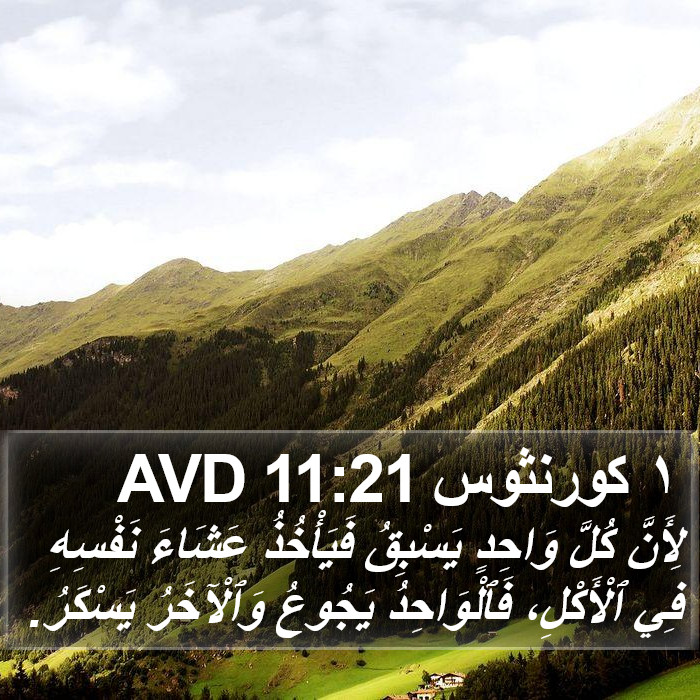 ١ كورنثوس 11:21 AVD Bible Study