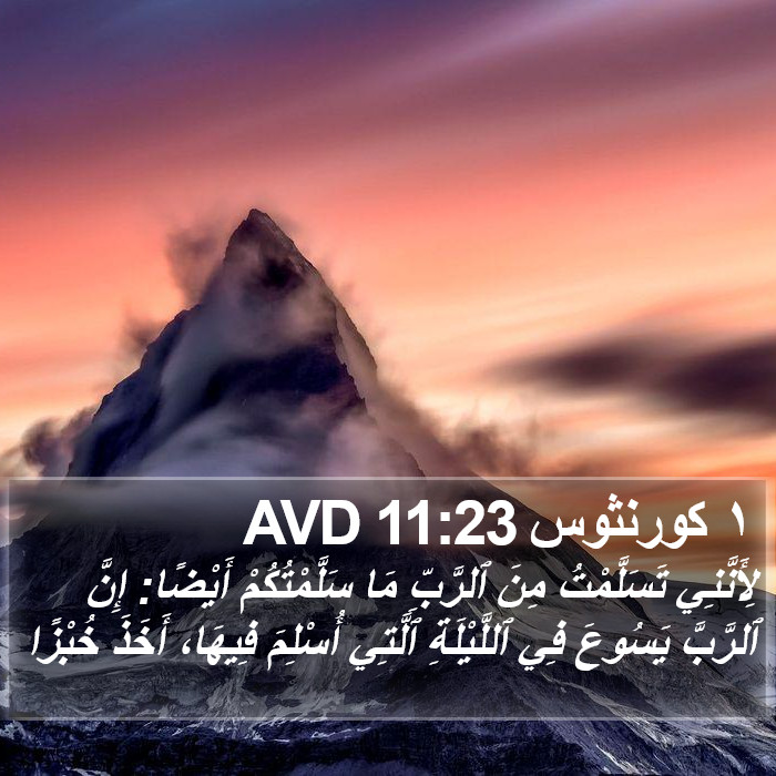 ١ كورنثوس 11:23 AVD Bible Study