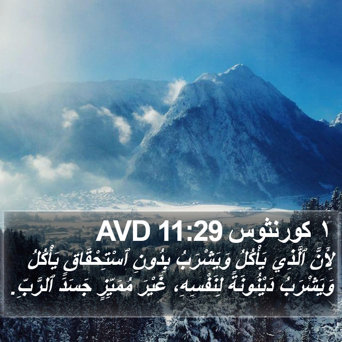 ١ كورنثوس 11:29 AVD Bible Study