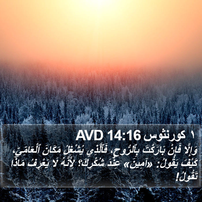 ١ كورنثوس 14:16 AVD Bible Study