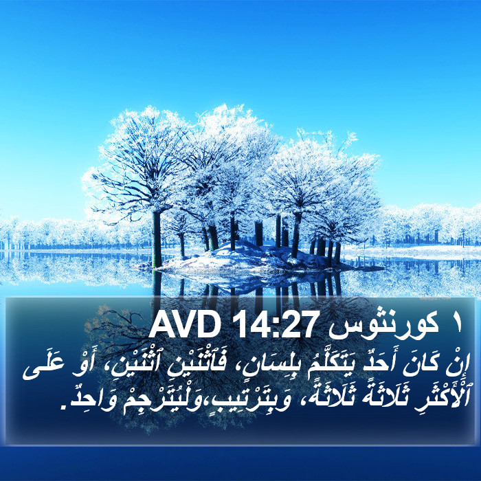 ١ كورنثوس 14:27 AVD Bible Study