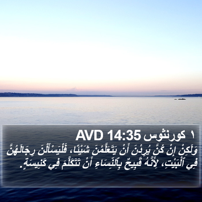 ١ كورنثوس 14:35 AVD Bible Study