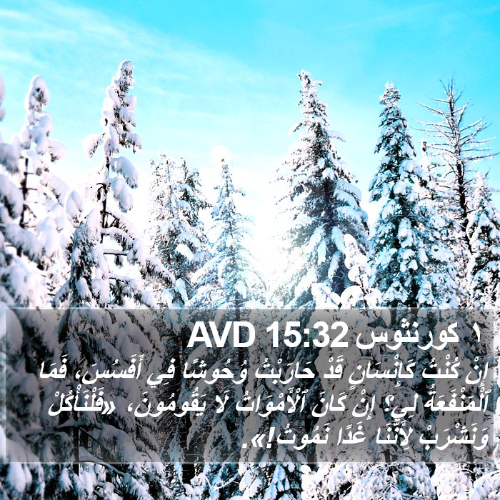 ١ كورنثوس 15:32 AVD Bible Study