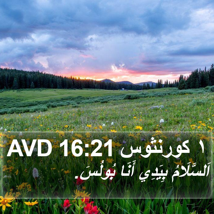 ١ كورنثوس 16:21 AVD Bible Study