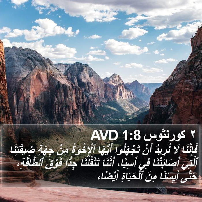 ٢ كورنثوس 1:8 AVD Bible Study