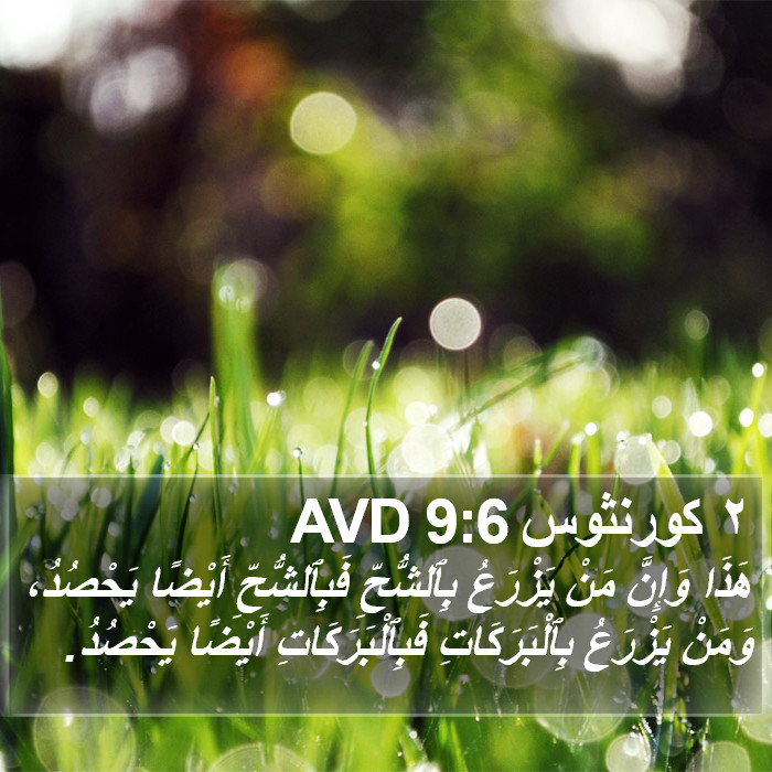 ٢ كورنثوس 9:6 AVD Bible Study