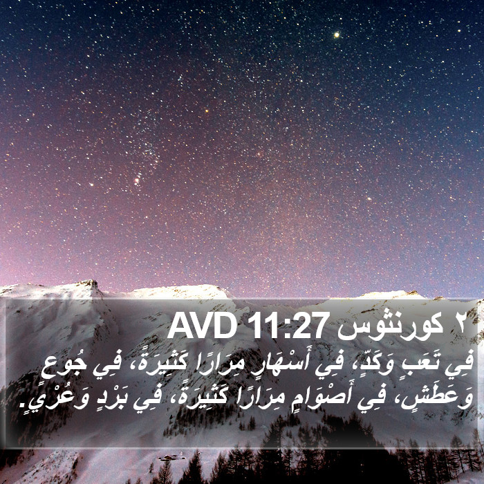 ٢ كورنثوس 11:27 AVD Bible Study