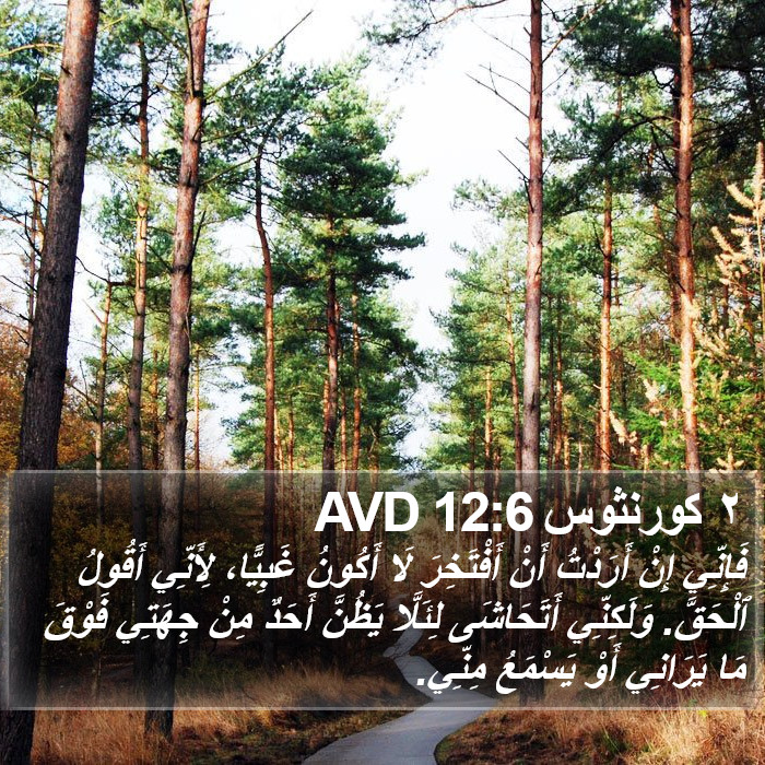 ٢ كورنثوس 12:6 AVD Bible Study