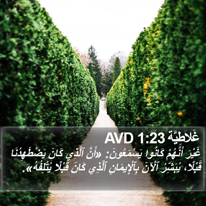 غَلاطِيَّة 1:23 AVD Bible Study