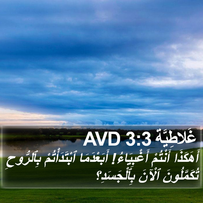 غَلاطِيَّة 3:3 AVD Bible Study