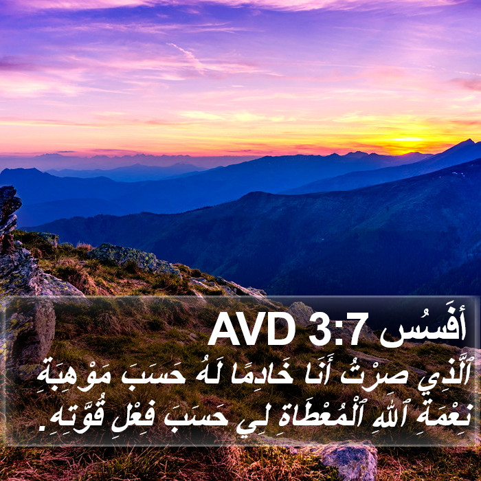 أفَسُس 3:7 AVD Bible Study
