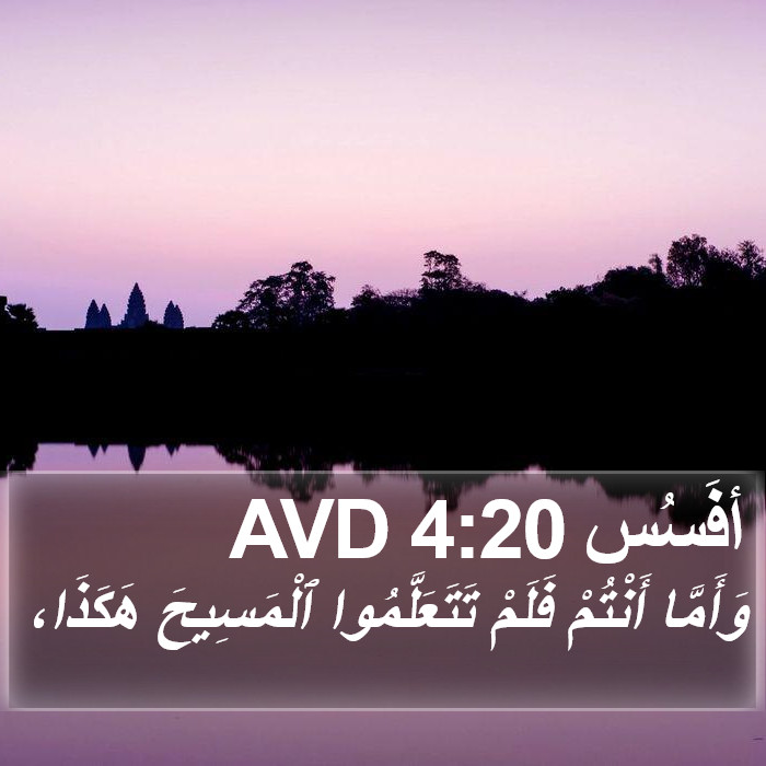 أفَسُس 4:20 AVD Bible Study