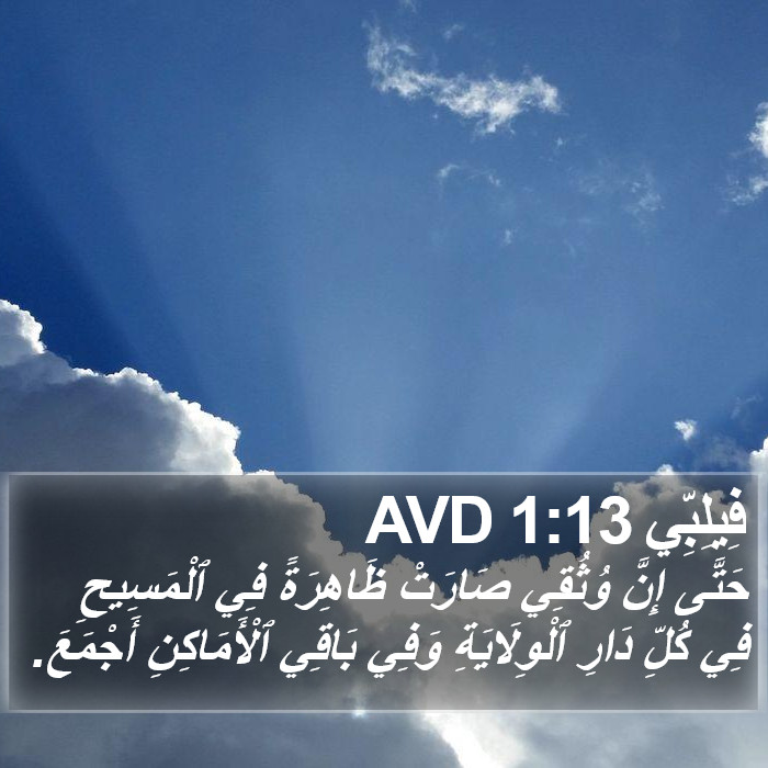 فِيلِبِّي 1:13 AVD Bible Study