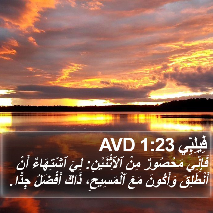 فِيلِبِّي 1:23 AVD Bible Study