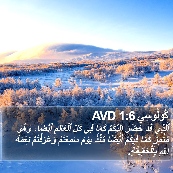 كُولُوسِي 1:6 AVD Bible Study