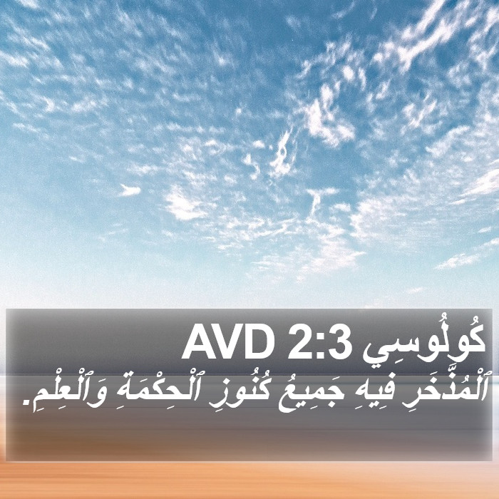 كُولُوسِي 2:3 AVD Bible Study