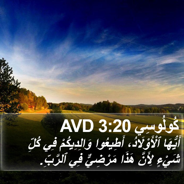 كُولُوسِي 3:20 AVD Bible Study
