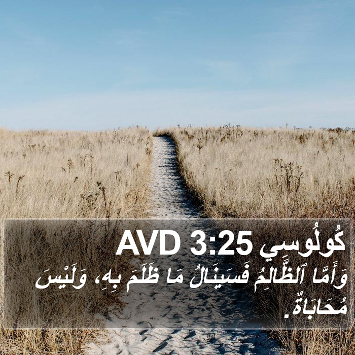 كُولُوسِي 3:25 AVD Bible Study