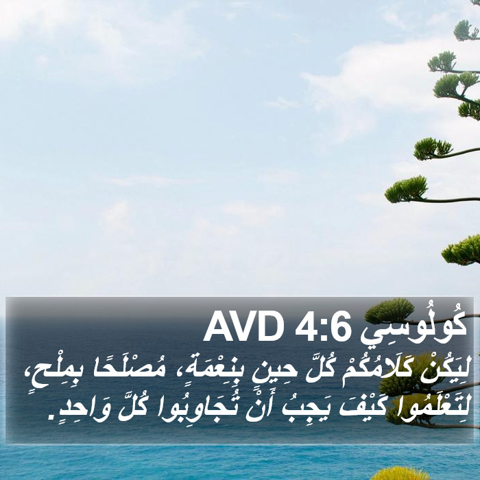 كُولُوسِي 4:6 AVD Bible Study