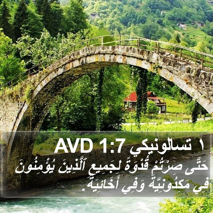 ١ تسالونيكي 1:7 AVD Bible Study