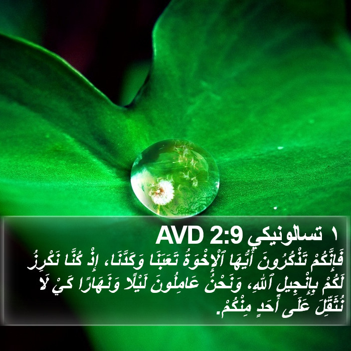 ١ تسالونيكي 2:9 AVD Bible Study