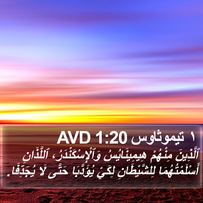 ١ تيموثاوس 1:20 AVD Bible Study