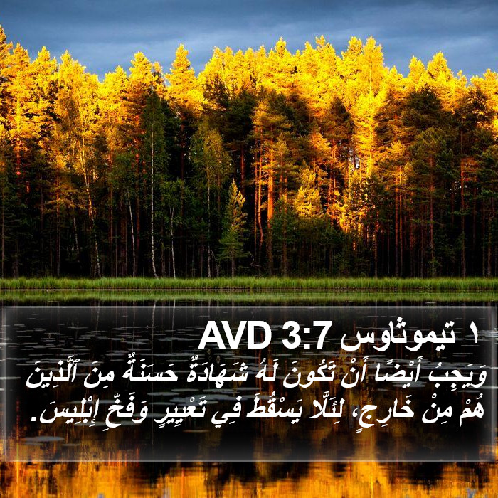 ١ تيموثاوس 3:7 AVD Bible Study