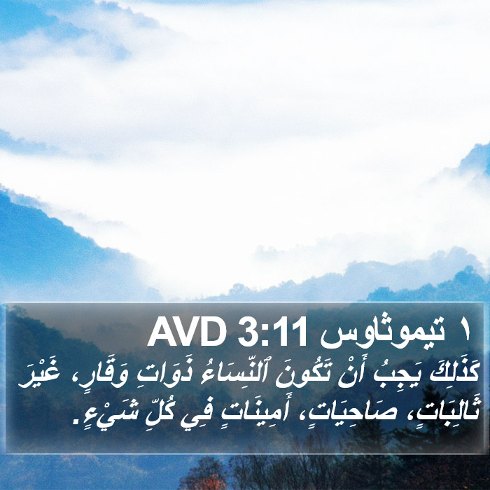 ١ تيموثاوس 3:11 AVD Bible Study