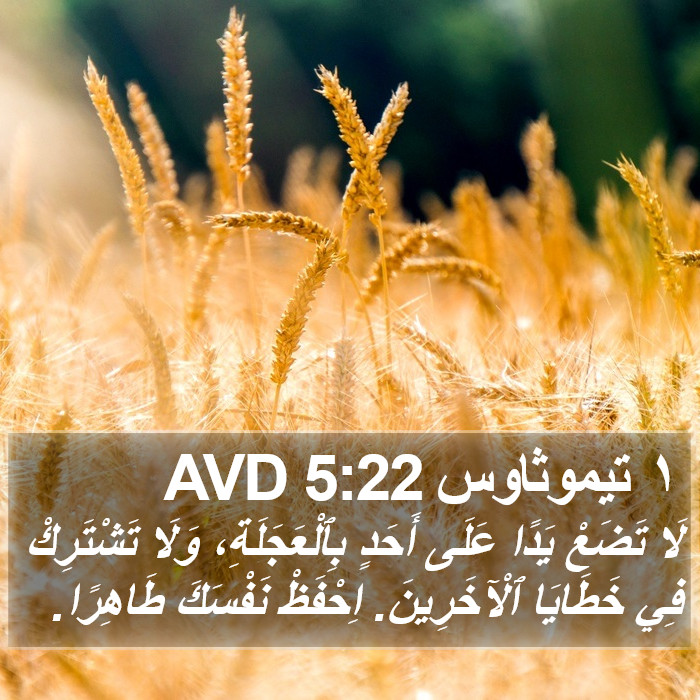 ١ تيموثاوس 5:22 AVD Bible Study