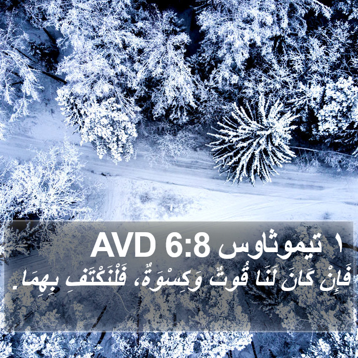 ١ تيموثاوس 6:8 AVD Bible Study