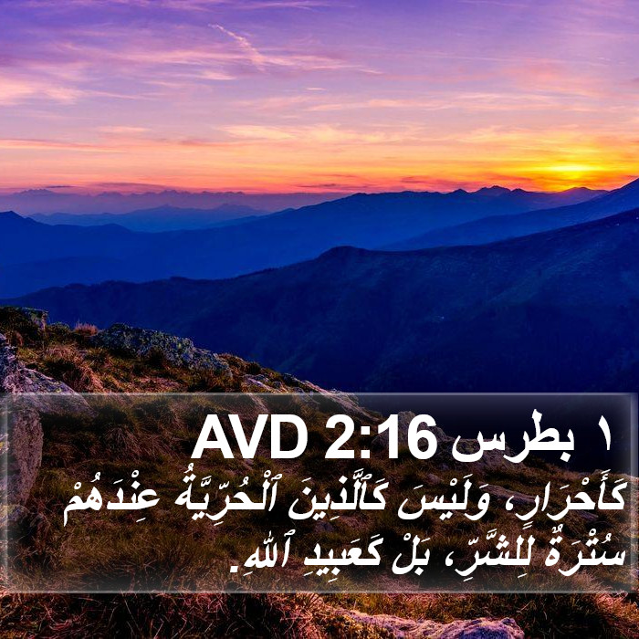 ١ بطرس 2:16 AVD Bible Study