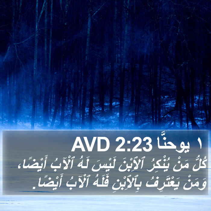 ١ يوحنَّا 2:23 AVD Bible Study