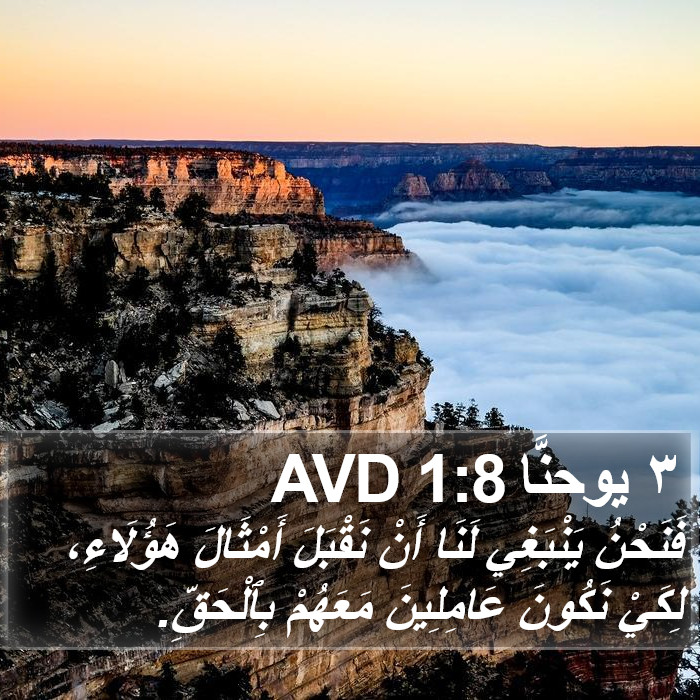 ٣ يوحنَّا 1:8 AVD Bible Study